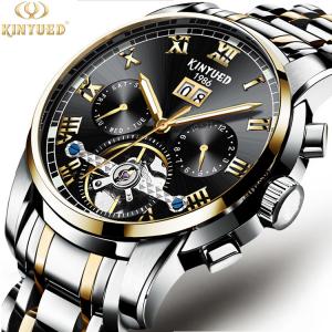 China KINYUED Distinctive Style China Automatic Movement Watches Water Resistant Stainless Steel Strap Wristwatches supplier
