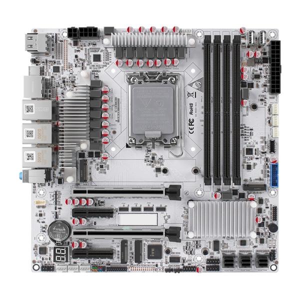 Zynshiled i3i5i7 第12～14世代 M-ATX 12ベイ NASマザーボード ECC VPro U-DIMM DDR5 10G LAN デュアル2.5G LAN