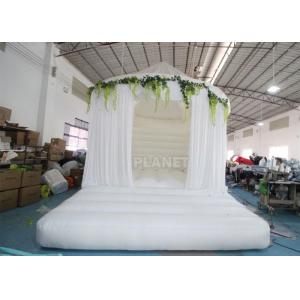 5M Inflatable Commercial White Jumping Bounce House For Rental