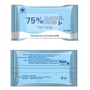 China Eco Friendly Alcohol Disinfectant Wipes 140mm X 180mm 10pcs Per Bag supplier
