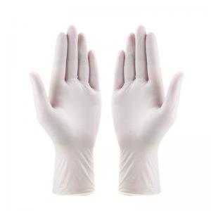 China OEM ODM Material 4.5g White Disposable Latex Gloves supplier
