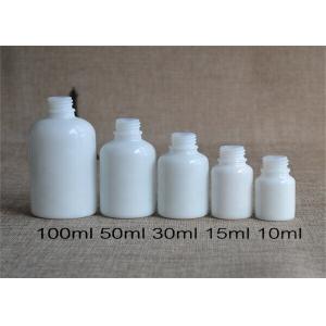 China 10ml 15ml 20ml 30ml Small Glass Dropper Bottles White Porcelain For Essential Oil supplier