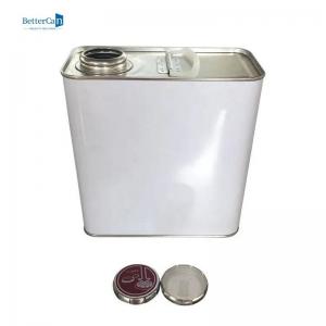 China Pressure Cap Square Tin Can 2L Square Empty Paint Tin For Thinner Chemical supplier