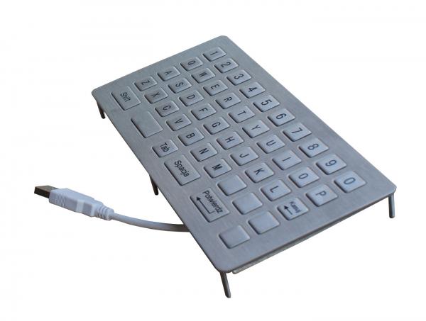 Top panel mounted 46 keys programmable industrial metal keypad with shorten USB