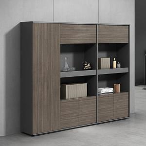 China 87 Inch Executive Office Wooden Filing Cabinets With Wardrobe supplier