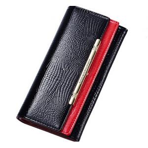 2016 new crocodile pattern leather Ms. leather wallet female long section of high-capacity double wallet