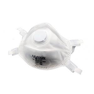 China White Color Valved Respirator Mask , N95 Respirator With Exhalation Valve supplier