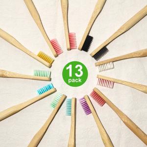 China Adults Oral Care vegan Bamboo Charcoal Toothbrush Mixed Color supplier