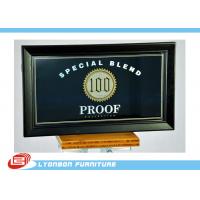 China Store Durable Wood Display Accessory With Printing logo , Black MDF Display Sign on sale