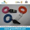 Red/Blue Plastic Wrist Band Coil Loop with Plastic Alerting Whistles