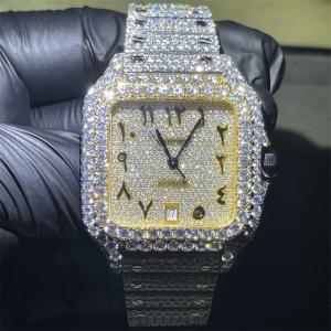 OME Moissanite Bust Down Watch VVS Cartier Moissanite Watch Bling Dial