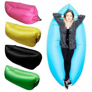China New Functional Outdoor One Mouth Inflatable Lazy  Bag Air Inflatable Sleeping Bags Banana Sleeping Bags supplier