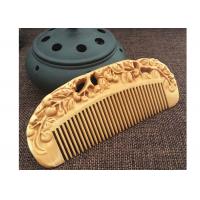 China Anti static Creative Wooden Crafted Gifts Double sided Carved wooded Comb on sale