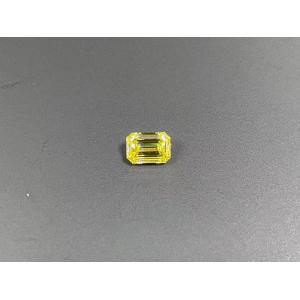 HPHT 1ct Lab Created Yellow Diamonds Emerald Cut VVS Clarity IGI Certified