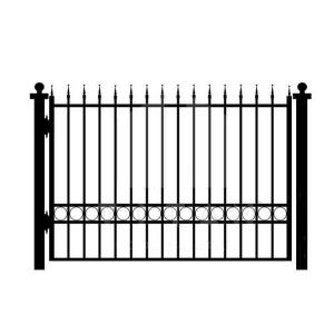 China House Gates Design Garden Black Iron Fence Panels , Outdoor Metal Fence wholesale