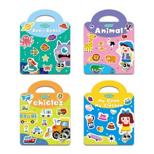 China Colorful Children'S Reusable Sticker Book To Enhance Creativity Imagination supplier
