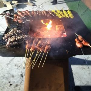 China Outdoor Kitchen Grill Garden Corten Steel Barbecue Wood Burning Steel BBQ Grill supplier