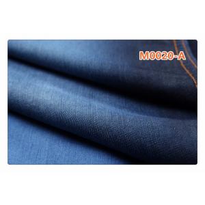 China 5.5 oz indigo blue grey cotton modal denim fabric for shirt skirt dress jeans supplier