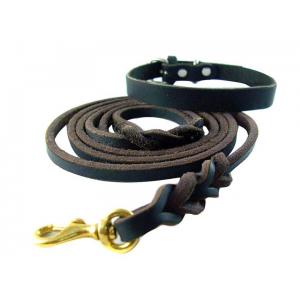 China High quality pet rope leash dog collar collars in leather leash supplier