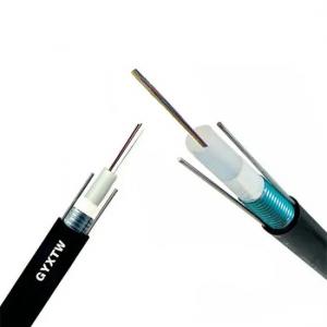 corning armored fiber optic cable  Black Outer Sheath GYXTW factory type power telecommuniction