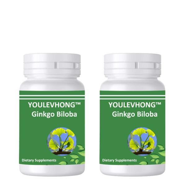 Topical Ginkgo Biloba Extract Supplements 50 Mg Calcium Content for Brain Health and Memory Maintenance