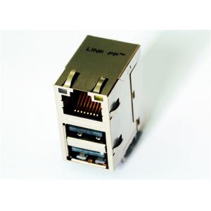 China 1840029-1 RJ45 OVER DUAL USB  Compatible Pin to Pin 10/100/1000Base Ethernet supplier