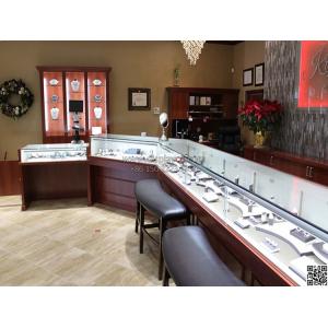 China Wonderful jewellery shop interior design jewelry display showcase MDF jewelry showcase supplier