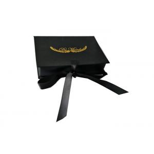 China Gold Stamping Logo Folding Gift Boxes Eco - Friendly For Packaging Apparel supplier