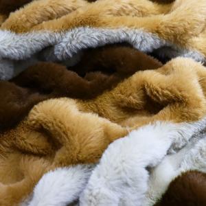 Fireproof Faux Fur Throw Blanket 100 Polyester Blanket Flame Retardant