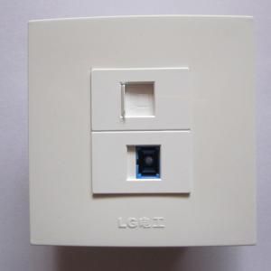 Discount Price RJ45 + SC Optical Fiber Wall Socket White Panel Good For Home Decoration