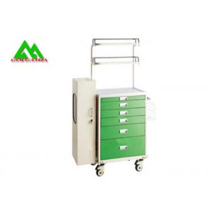 China Mobile Steel Hospital Ward Equipment Anesthesia Cart With 6 Drawer wholesale