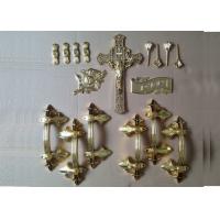 Funeral Coffin Accessories Plastic Gold Plated Decoration Christian Craft Pull Gloves