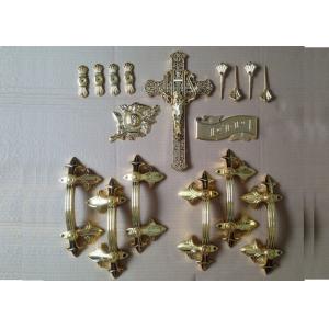 China Funeral Coffin Accessories Plastic Gold Plated Decoration Christian Craft Pull Gloves supplier