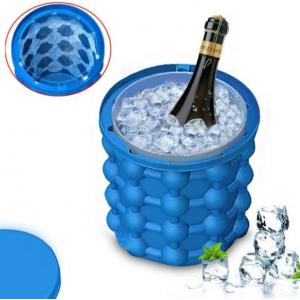 China OD 13cm Dual Cavity Silicone Ice Bucket For Champagne Cooling supplier