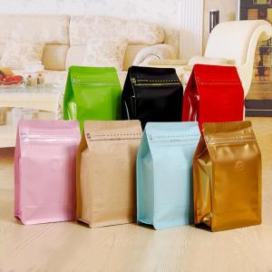 1 Pound Coffee Bag with One-Way Degassing Valve, Stand Up Zipper Coffee Bags With Flat Bottom