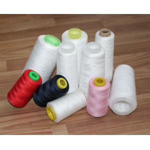 China Z / S Twist Textured Yarn Raw White Polyester sewing thread Yarn on Plastic Cone supplier