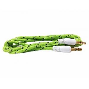 Multi colors Textile braided 3.5mm AUX audio cable