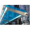 Customized Color Commercial Steel Awnings , Windproof Glass And Steel Awnings