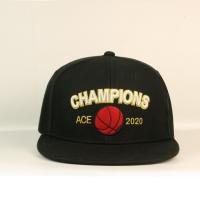 China 6 Panel Flat Bill Hats , Custom 100% Acrylic Flat Brim Black Gorras Cap,Custom Logo on sale