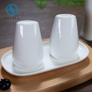 China White Tableware Accessories Irregularity Salt And Pepper Shaker supplier