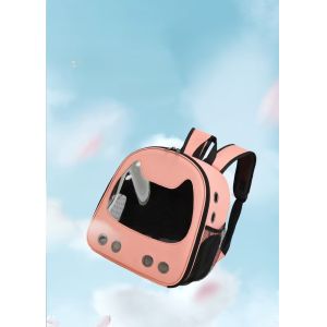 China Outdoor Pet Carrier Bag Breathable Mesh Dual-Shoulder Bag with Canvas Material and Thickened Straps wholesale