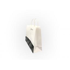 China White Eco Paper Packaging / Large Paper Shopping Bags With Handles supplier