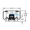 W01-358-9031 Firestone Rolling Lobe Air Spring Bellow No.1T15M-0 Truck Air Suspension With Piston