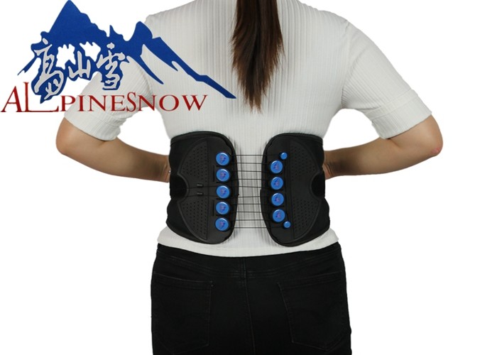 China Adjustable Pulley Pull Rope Waist Back Support Belt With PVC Support Plate Inside wholesale