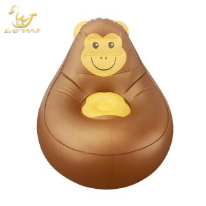 China LC Chimpancé diseño de animales inflables salón plegable soplar el sofá silla sofá con luz de control remoto supplier