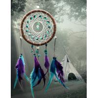 China Antique Imitation Dreamcatcher Gift checking Dream Catcher Net With natural stone Feathers Wall Hanging Decoration Ornam on sale