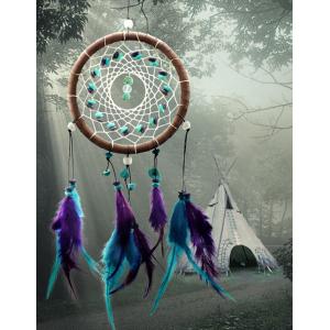 Antique Imitation Dreamcatcher Gift checking Dream Catcher Net With natural stone Feathers Wall Hanging Decoration Ornam