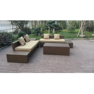 Doux en plastique de meubles de rotin réglé avec le sofa moyen de 100x100x70cm