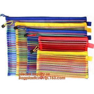 China Wholesale Office School Supply A4/5/6 Mesh Zipper Document Bag Multicolor PVC A4 Archives Contract,Office School Supplie supplier
