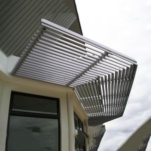 85mm Aluminum Sun Louver Breathable External Sun Blinds Powder Coated